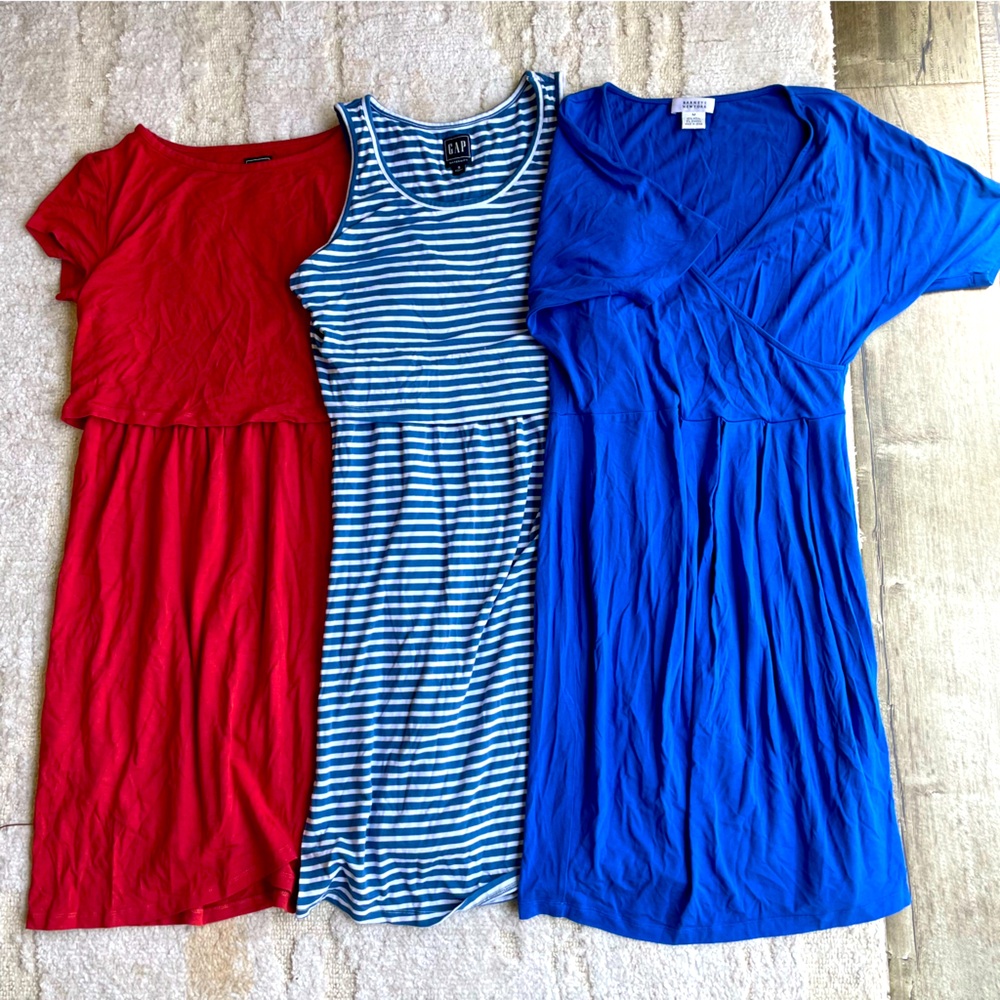 Bundle of three maternity dresses